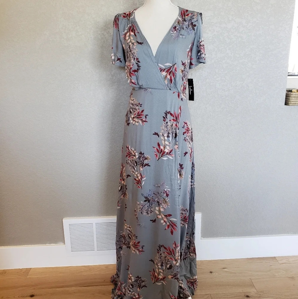 Lulus maxi open front dress size Small